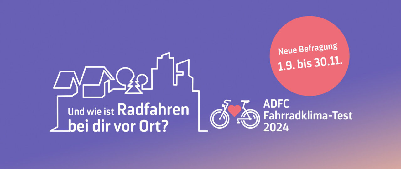 Piktogramm mit stilisierter Stadtsilhouette und einem Fahrrad. | Foto: ADFC