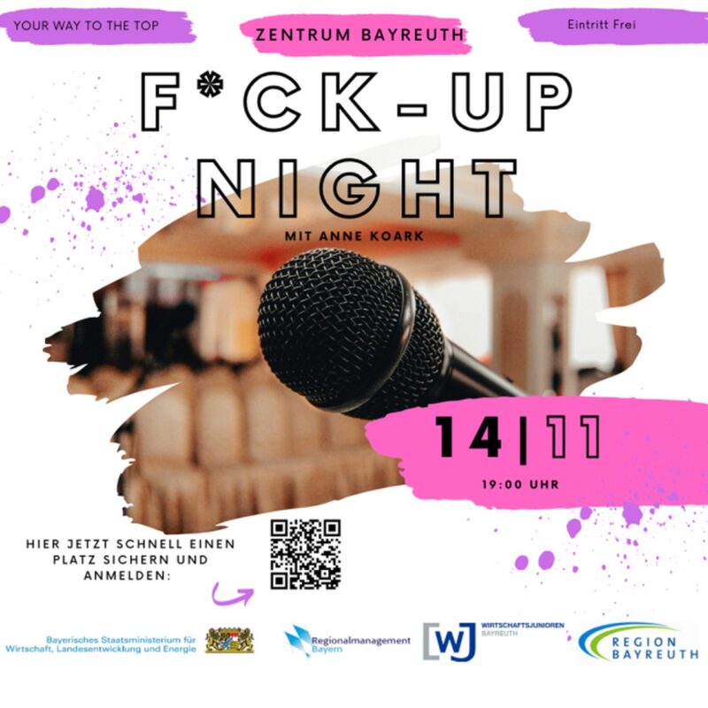 Plakat für die F*ck-up Night am 14. November