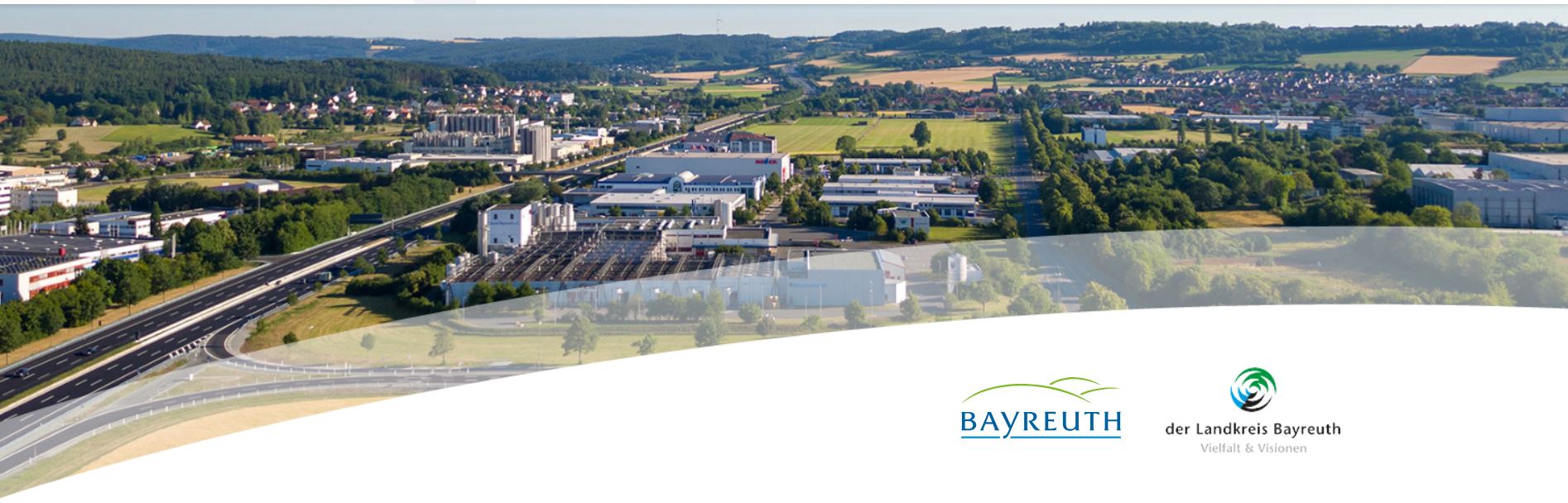 Titelbild der Internetseite "Gewerbeflächenportal Region Bayreuth"