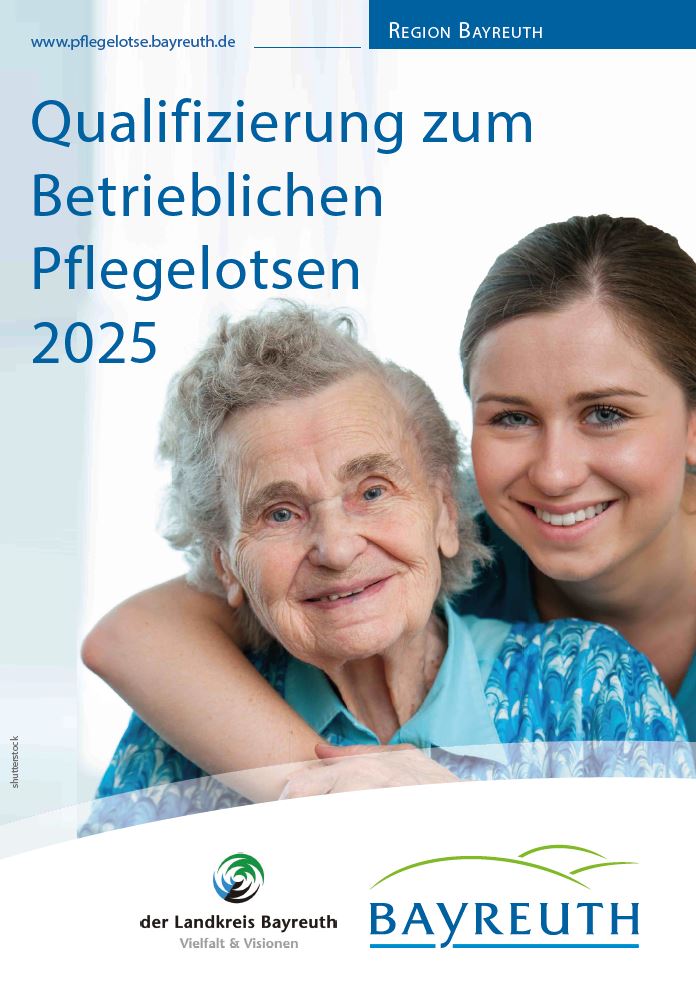 Titelbild des Flyers zur Qualifizierun zum betrieblichen Pflegelotsen 2025